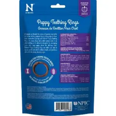 N-Bone Puppy Teething Rings Pumpkin Flavor Rawhide Alternatives and Dental and Hard Chews Dog Treats - 7.2oz