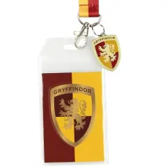 Harry Potter Gryffindor Lanyard With 3D Metal Charm ID Card Holder And Sticker