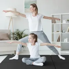 Costway Tri-Fold Folding Exercise Mat 6 ft x 2 ft Portable Gymnastics Tumbling Yoga
