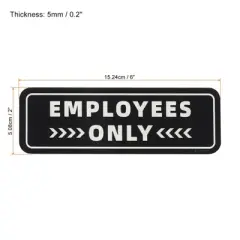 Unique Bargains Acrylic Self-Adhesive Decor Store Business Employee Only Sign