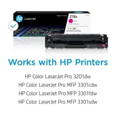 HP 218A Magenta Standard Yield Toner Cartridge Prints Up to 1200 Pages (W2183A)