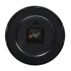 Bulova Clocks C4844 Winston Decorative Aluminum 9 Inch Diameter Quartz Wall Clock with Quiet Sweep, Silver Tone Metal Face, Blue Hands