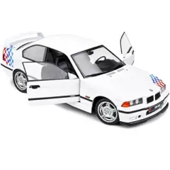 BMW E36 M3 Coupe Lightweight White with Graphics 1/18 Diecast Model Car by Solido