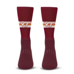 NCAA Virginia Tech Hokies Streak Team Color Crew Socks - L