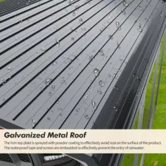 Carport, Metal Carport - Heavy Duty with Galvanized Steel Roof & Frame, All-Weather Protection, Easy Assembly for Cars, Trucks, Boats (Gray)