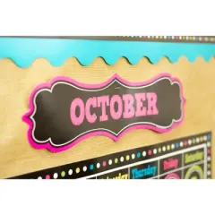 Teacher Created Resources&reg; Chalkboard Brights Calendar Bulletin Board Display Set