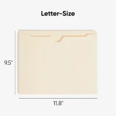 Smead File Jacket, Reinforced Straight-Cut Tab, Flat-No Expansion, Letter Size, Manila, 100 per Box (75500)