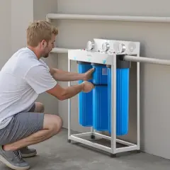 VEVOR Whole House Water Filter Replacement Cartridge, 4.5" x 20" GAC Activated Carbon, Replacement Filter for Whole Home Water Filtration, Blue