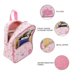 Disney Princess Rapunzel Belle & Tiana Pink 10.5" Mini PU Backpack
