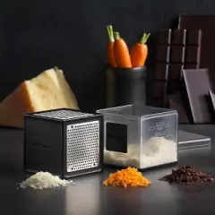 Microplane 3-in-1 Cube Grater with Fine, Ribbon, and Coarase Blades