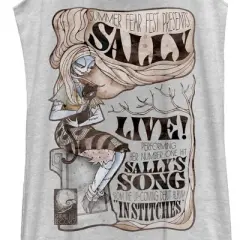 Women's The Nightmare Before Christmas Summer Fear Fest Sally Poster Racerback Tank Top