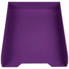JAM Paper 2pk Stackable Desktop Paper Trays Purple