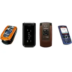 4 Pack - Orange/Pink/Brown/Blue Toy Phone for Kids / Dummy Cell Phone for Kids, Toy Smartphone for Kids