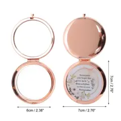 Unique Bargains Durable Makeup Mirror Rose Gold Tone 1 Pc