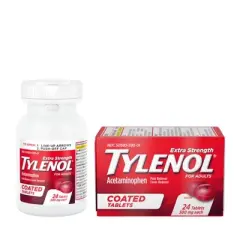 Tylenol Extra Strength Coated Tablets - Acetaminophen - 24ct