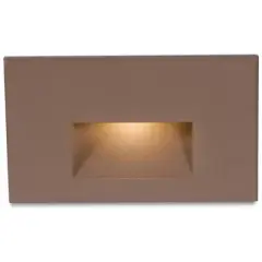WAC LEDme 5" Wide Bronze Brass Horizontal LED Step Light