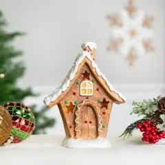 Northlight LED Lighted Gingerbread House with Star Windows Christmas Decoration - 7.25"