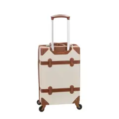Rockland Stage Coach 20" Hardside Carry On Rolling Trunk - White