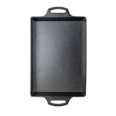 Lodge 6.4qt Cast Iron Baking Casserole Black: Rectangle Casseroles Dish, Hand Wash, 16.5" Depth, 7.25 lbs