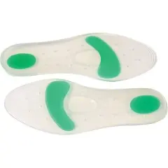 Steins Silicone Dual Density Comfort Shoe Gel Insoles for Extra Arch Support and Feet, Ankle, Knee and Hip Joint Relief, Men (Size 6.5 to 7.5) or