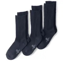 Lands' End Kids Basic Cotton Crew Socks (3-pack)