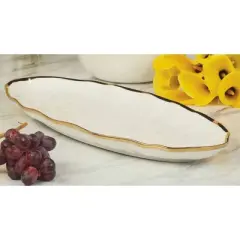 Certified International Regency Gold Oval Fish Serving Platter