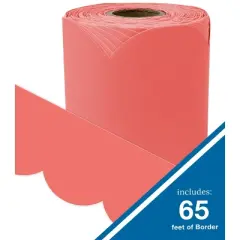 Carson Dellosa Education 65' Salmon Rolled Scalloped Bulletin Board Borders (1 roll)