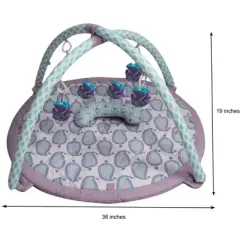 Bacati - Baby Activity Gyms & Playmats (Paisley Isabella, Purple/Lilac/Aqua)