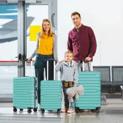 SKONYON 3-Piece Hardshell Spinner Luggage Set 20/24/28&Prime; Durable ABS+PC Suitcase with TSA Lock & YKK Zipper