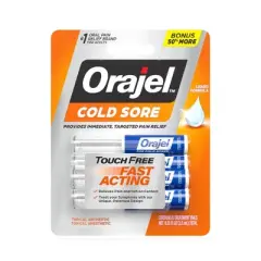 Orajel Single Dose Touch-Free Applicator Cold Sore Treatment - 4pk