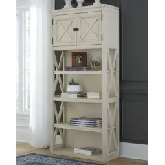75.25" Bolanburg Large Bookshelf Brown/White - Signature Design by Ashley