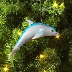 Christmas Glass Dolphin Ornament - Wondershop&trade;