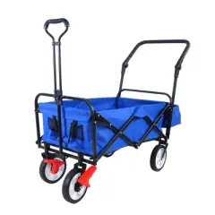 Gulches Collapsible Utility Wagon - Heavy Duty Folding Cart, Portable Hand Cart with Adjustable Handles, 150lbs Capacity, 360&iexcl;&atilde; Rotating Wheels