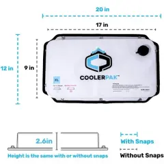 CoolerPak 15lb Block Ice Pack for Coolers - Refillable, Reusable, Foldable, Durable | Fill with Water, Freeze, & Use | Potable, Drink Melted Ice Water