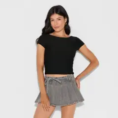 Women's Short Sleeve Boatneck Synthetic T-Shirt - Wild Fable&trade;