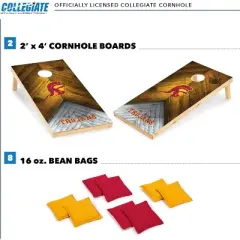 NCAA USC Trojans 2'x4' Wood Cornhole Set