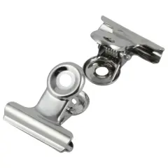 Unique Bargains Silver Tone 12 PCS Metal Office Paper Binder Clips 20mm