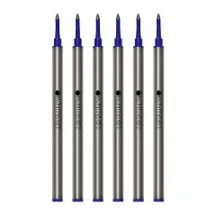 Monteverde Rollerball Pen Refill Medium Point Blue Ink 6 Pack (W233BU)