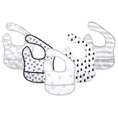 Hudson Baby Infant Waterproof Polyester Bibs 5pk