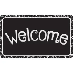 Ashley Productions&reg; The Original Fun Mat&trade;, Welcome Mat, 18" x 30", Black Composition Welcome