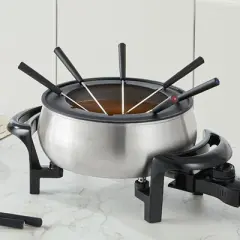 VEVOR Electric Fondue Pot Set for Cheese & Chocolate, 3 Quart Chocolate Melting Warmer, Stainless Steel Fondue Maker with Temperature Control