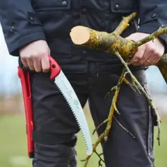 FELCO 640, 10.6in. Impulse Hardened Curved Fixed Blade Pull-Stroke Saw, Locking Sheath Included with Leg Strap