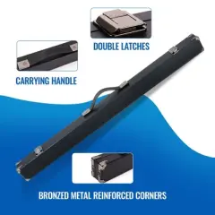 GSE 1x1 Hard Billiard Pool Cue Hard Box. 1/2 Cue Stick Case for 1 Butts/1 Shafts