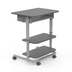 Stand Up Desk Store Adjustable Height Mobile Workstation with Retractable Keyboard Tray (29&rdquo; Wide)