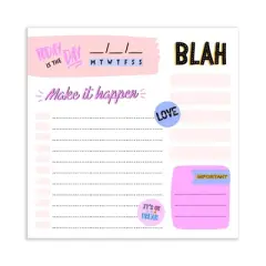 Undated Make it Happen Daily Desktop Note Block for Productivity and Lists - The Time Factory