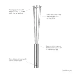 Tovolo 10" Stainless Steel Ball Whisk: Dishwasher-Safe, Silver, 12.5" Length, 3" Width, 0.25 lbs