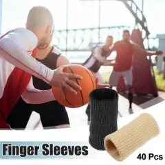 Unique Bargains Breathable Finger Sleeves Thumb Braces Support Elastic Compression Protectors for Arthritis Trigger Finger 40pcs
