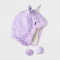 Girls' Unicorn Trapper Hat - Cat & Jack&trade; Purple