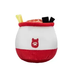 Squishmallows Raisy the Ramen Cup Squeaky Dog Plush Toy