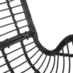 Arruda Outdoor Wicker Porch Swing with Cushions Gray/Dark Gray - Christopher Knight Home: UV & Weather-Resistant Patio Swing